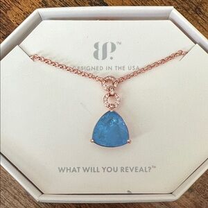 BP Ocean Blue Quartz Pendant Necklace “Speaking Now In Peace” - Bomb Party